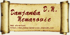 Damjanka Memarović vizit kartica